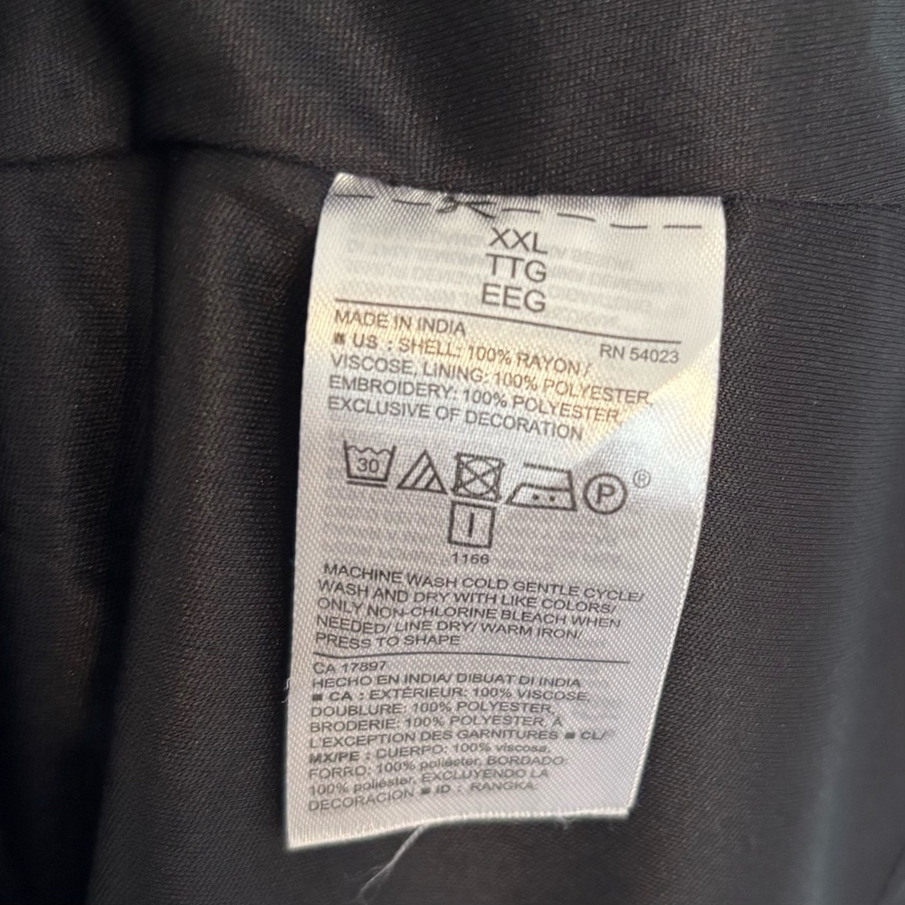 Old Navy Embroidered  Gauzy XXL Black Dress - Viscose - Picture 13 of 15